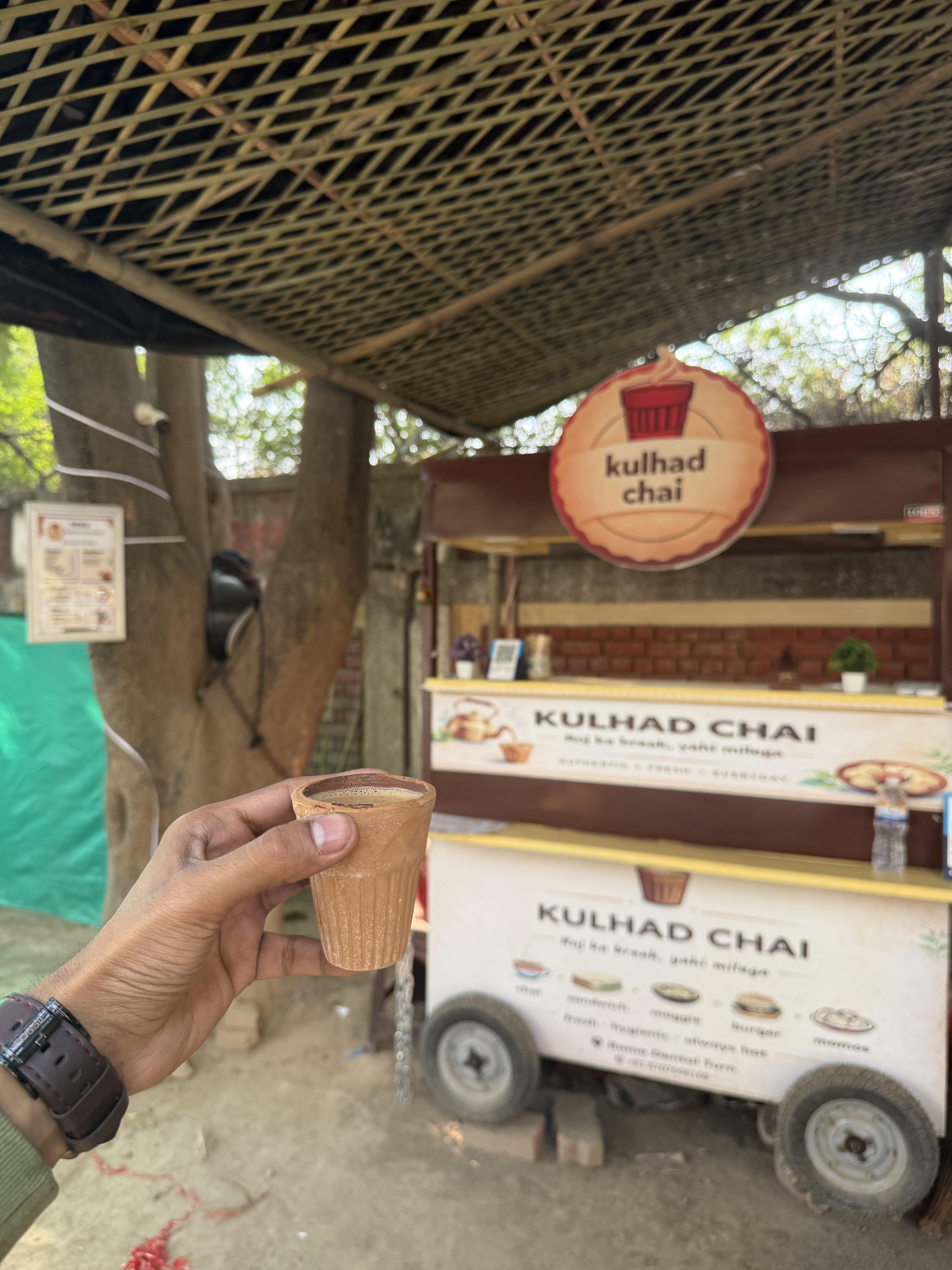 Happy Customers Enjoying Kulhad Chai